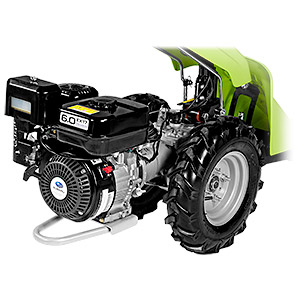 Il GF1 dispone di motorizzazione Robin Subaru EX17 OHC benzina e Kohler-Lombardini SH265 OHV benzina